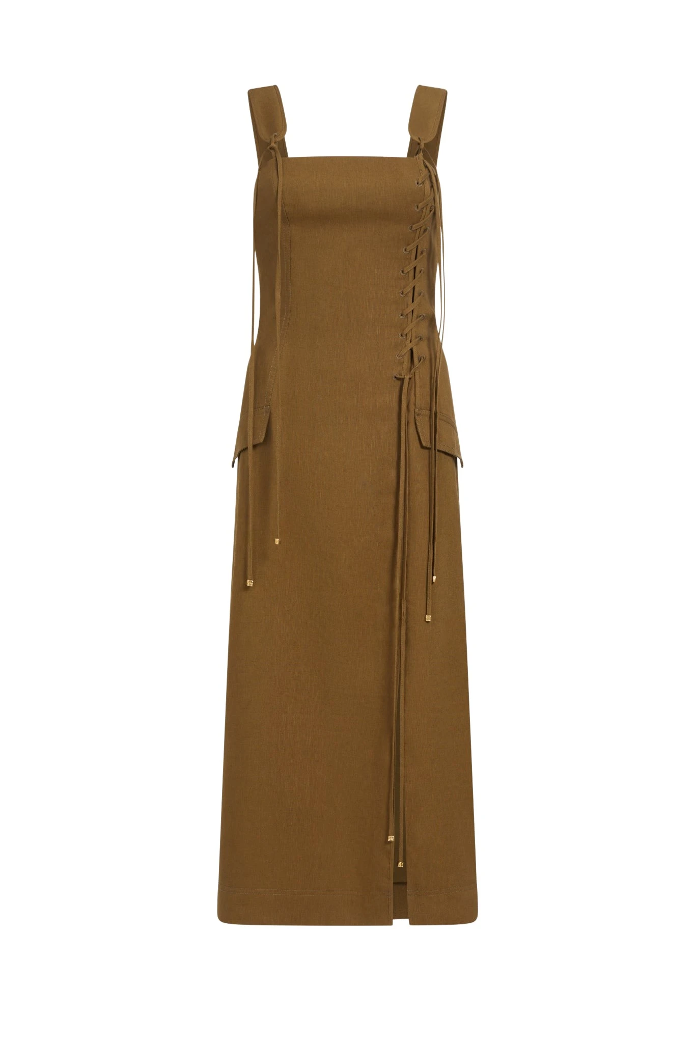 Aje-aus-Dresses-Solene-Midi-Dress-202564467_nobg Aje Green Dresses