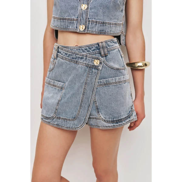 Birch Denim Skort