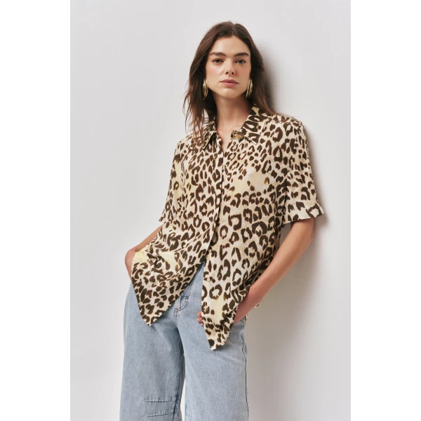 Atomic Short Sleeve Silk Shirt