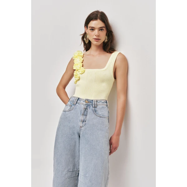 Emmy Flower Knit Tank