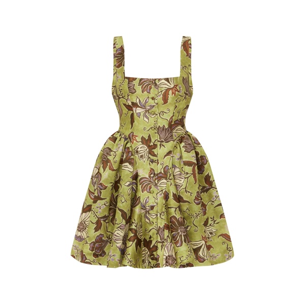 Alemais Citron Flounce Mini Dress