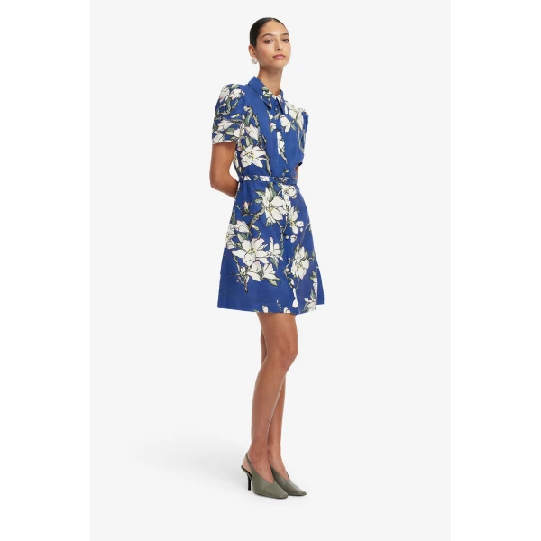 Premium linen blend mini dress