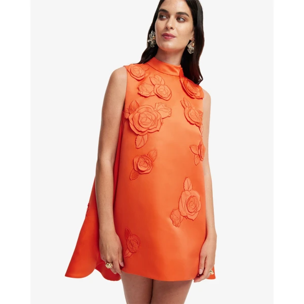 Fully lined - Appliqué Floral Mini Dress from Luxury Shoes 