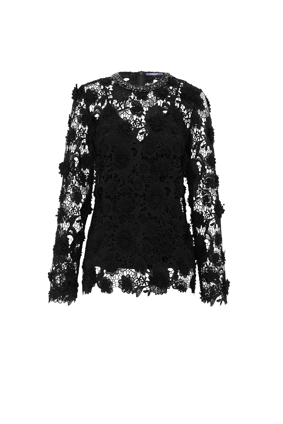 Leo Lin Ines Lace Embellished Top