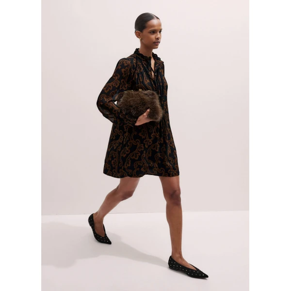 Me + Em A-Line Short Dress – luxury British Black in Me and Em exclusively at Luxury Shoes 