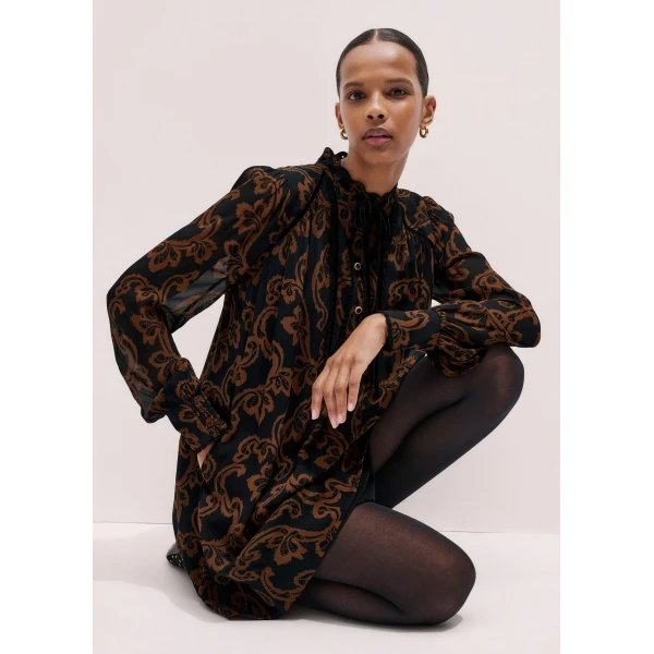 Me + Em A-Line Short Dress – luxury British Black in Me and Em exclusively at Luxury Shoes 