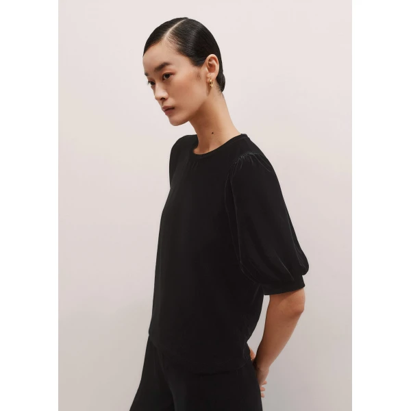 Me and Em AM-PM Fluid Tee – luxury British Black in Me and Em exclusively at Luxury Shoes 