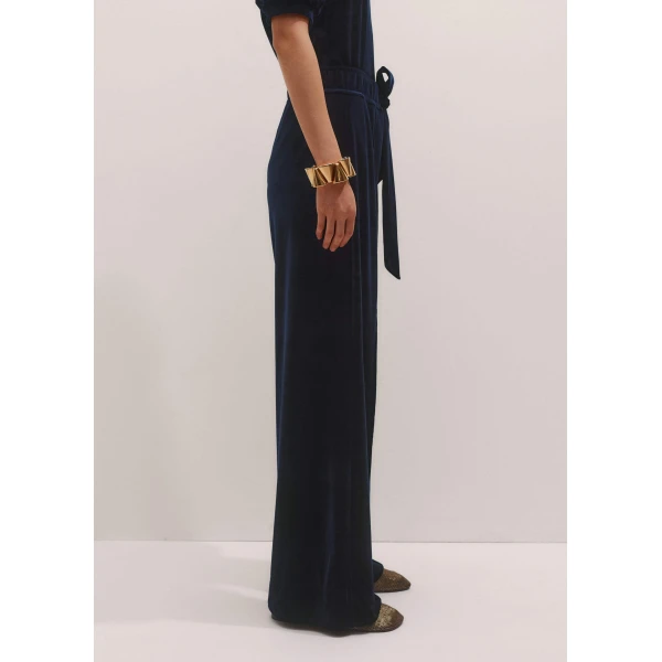 Me + Em AM-PM Fluid Track Pant – luxury British Blue in Me and Em exclusively at Luxury Shoes 