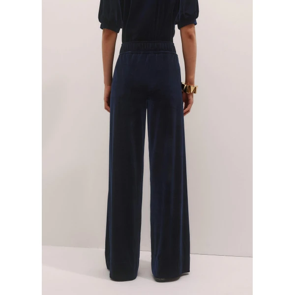 Me + Em AM-PM Fluid Track Pant – luxury British Blue in Me and Em exclusively at Luxury Shoes 