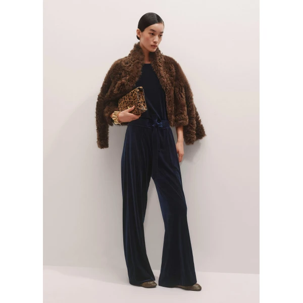 Me and Em AM-PM Fluid Track Pant – luxury British Blue in Me and Em exclusively at Luxury Shoes 