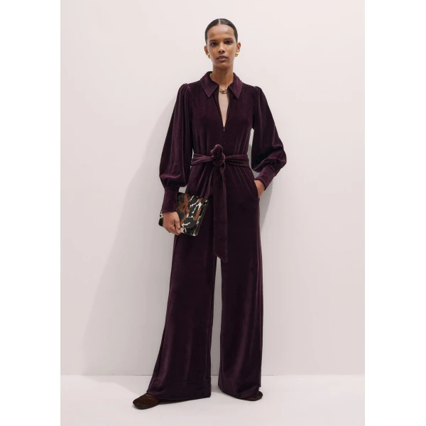 Me + Em AM-PM Jumpsuit + Belt – luxury British Red in Me and Em exclusively at Luxury Shoes 