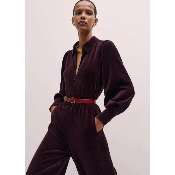 Me and Em AM-PM Jumpsuit + Belt – luxury British Red in Me and Em exclusively at Luxury Shoes 