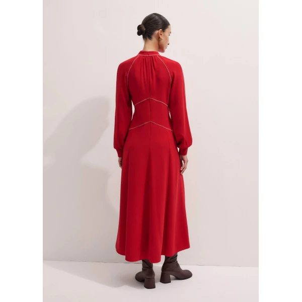 Me + Em AM-PM Maxi Dress – luxury British Red in Me and Em exclusively at Luxury Shoes 
