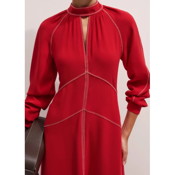 Me + Em AM-PM Maxi Dress – luxury British Red in Me and Em exclusively at Luxury Shoes 