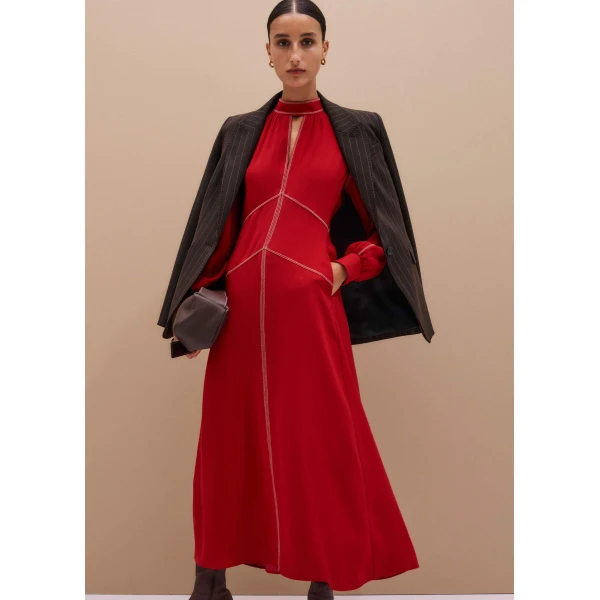 Me and Em AM-PM Maxi Dress – luxury British Red in Me and Em exclusively at Luxury Shoes 