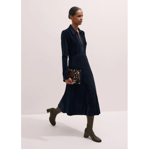 Me + Em AM-PM Midi Dress – luxury British Blue in Me and Em exclusively at Luxury Shoes 