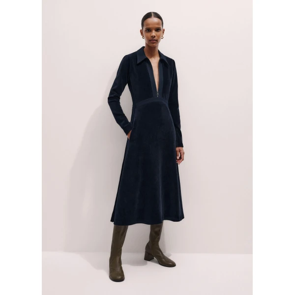 Me + Em AM-PM Midi Dress – luxury British Blue in Me and Em exclusively at Luxury Shoes 