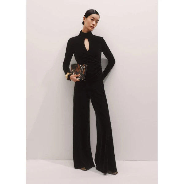 Me + Em AM-PM Palazzo Pant – luxury British Black in Me and Em exclusively at Luxury Shoes 