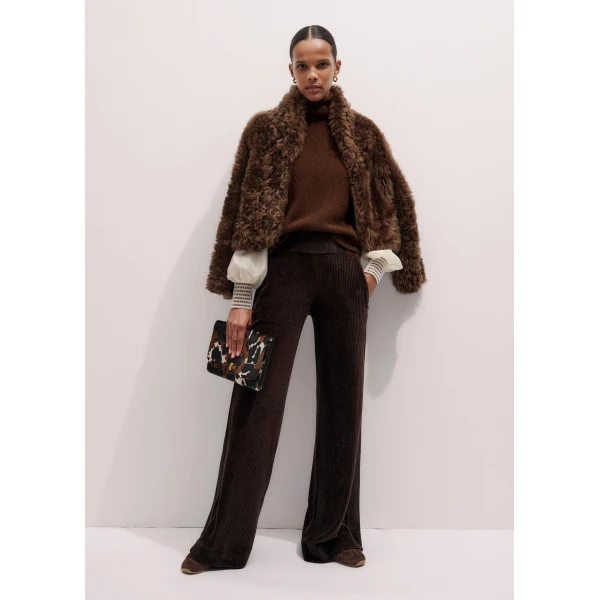 Me + Em AM-PM Palazzo Pant – luxury British Brown in Me and Em exclusively at Luxury Shoes 