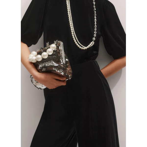Me and Em AM-PM Palazzo Pant – luxury British Black in Me and Em exclusively at Luxury Shoes 