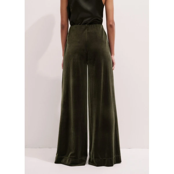 Me + Em AM-PM Palazzo Pant – luxury British Green in Me and Em exclusively at Luxury Shoes 