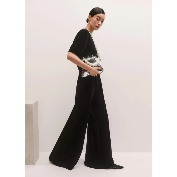 Me + Em AM-PM Palazzo Pant – luxury British Black in Me and Em exclusively at Luxury Shoes 