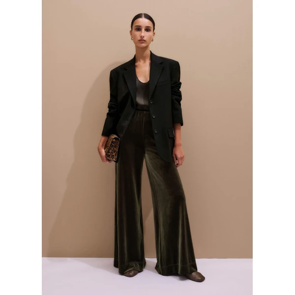 Me and Em AM-PM Palazzo Pant – luxury British Green in Me and Em exclusively at Luxury Shoes 