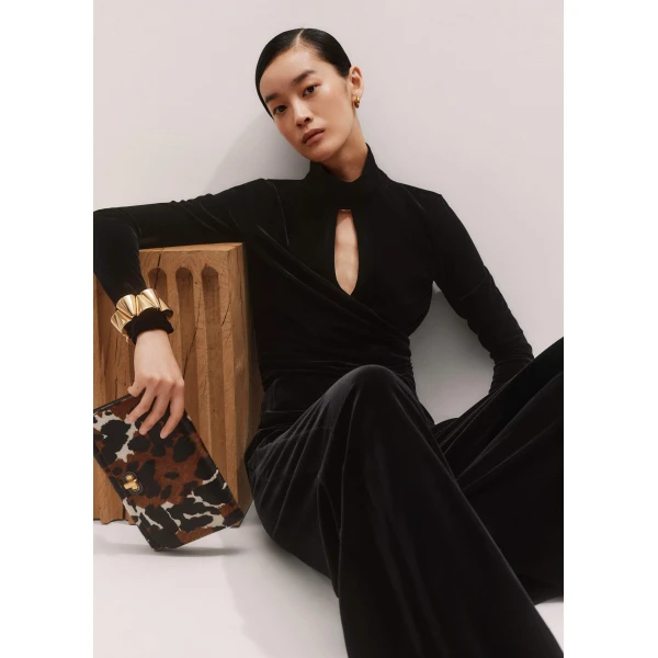 Me and Em AM-PM Ruched Top – luxury British Black in Me and Em exclusively at Luxury Shoes 