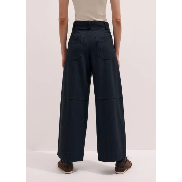 Me and Em Barrel-Leg Trouser – luxury British Blue in Me and Em exclusively at Luxury Shoes 