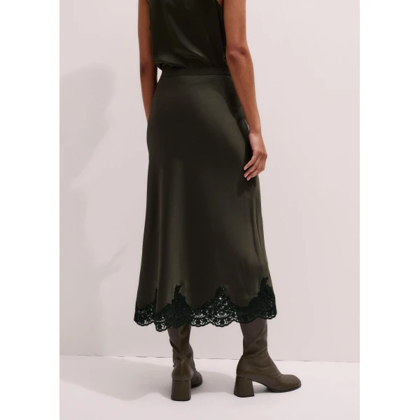 Me + Em Bias-Cut Maxi Skirt – luxury British Green in Me and Em exclusively at Luxury Shoes 