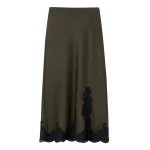 Me and Em Bias-Cut Maxi Skirt – luxury British Green in Me and Em exclusively at Luxury Shoes 