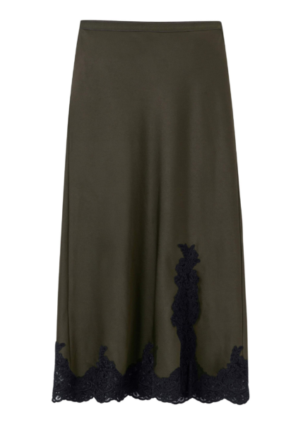 Me and Em Bias-Cut Maxi Skirt – luxury British Green in Me and Em exclusively at Luxury Shoes 