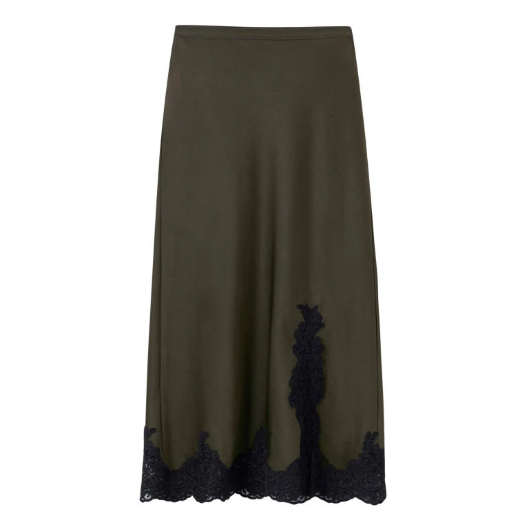 Me and Em Bias-Cut Maxi Skirt – luxury British Green in Me and Em exclusively at Luxury Shoes 
