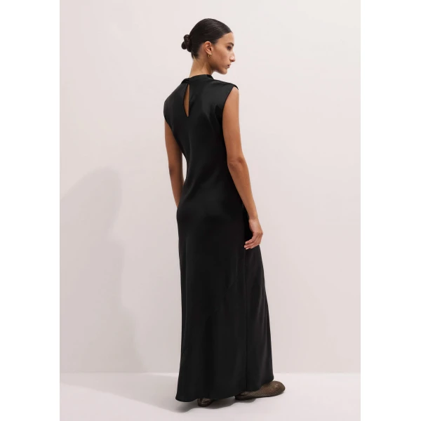 Me + Em Black Tie Maxi Dress – luxury British Black in Me and Em exclusively at Luxury Shoes 
