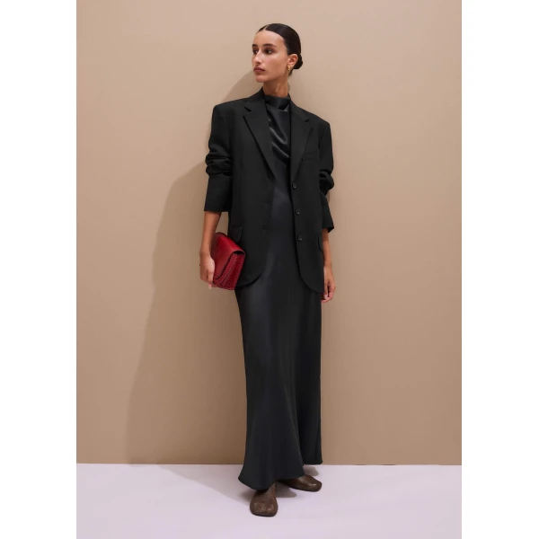 Me and Em Black Tie Maxi Dress – luxury British Black in Me and Em exclusively at Luxury Shoes 