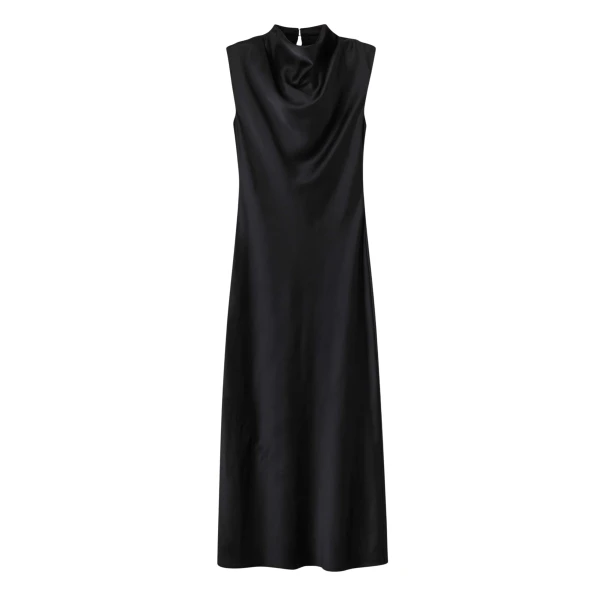 Me and Em Black Tie Maxi Dress – luxury British Black in Me and Em exclusively at Luxury Shoes 