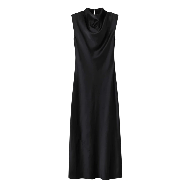 Me and Em Black Tie Maxi Dress – luxury British Black in Me and Em exclusively at Luxury Shoes 