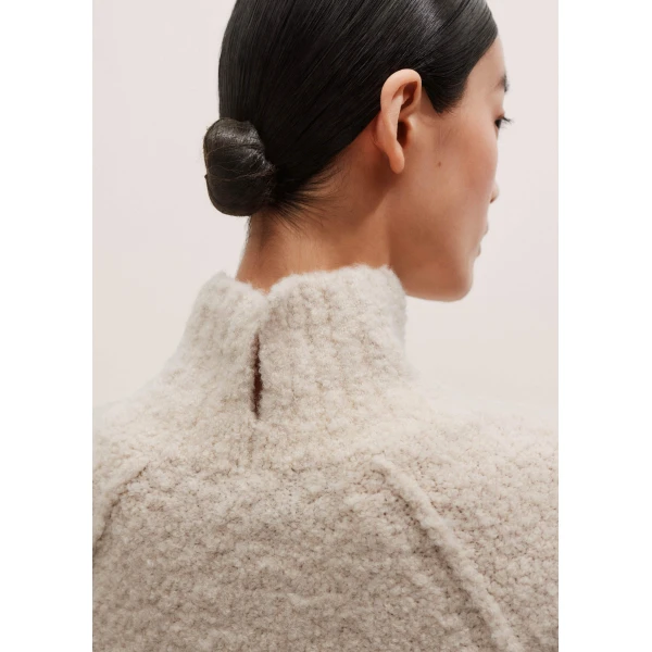 Me + Em Bouclé Sweater – luxury British Ivory in Me and Em exclusively at Luxury Shoes 