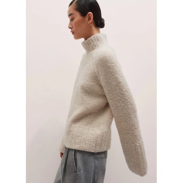 Me and Em Bouclé Sweater – luxury British Ivory in Me and Em exclusively at Luxury Shoes 