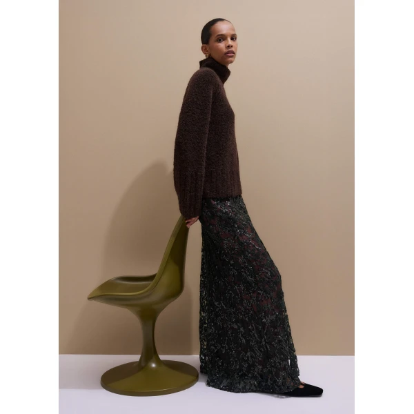 Me and Em Bouclé Sweater – luxury British Brown in Me and Em exclusively at Luxury Shoes 