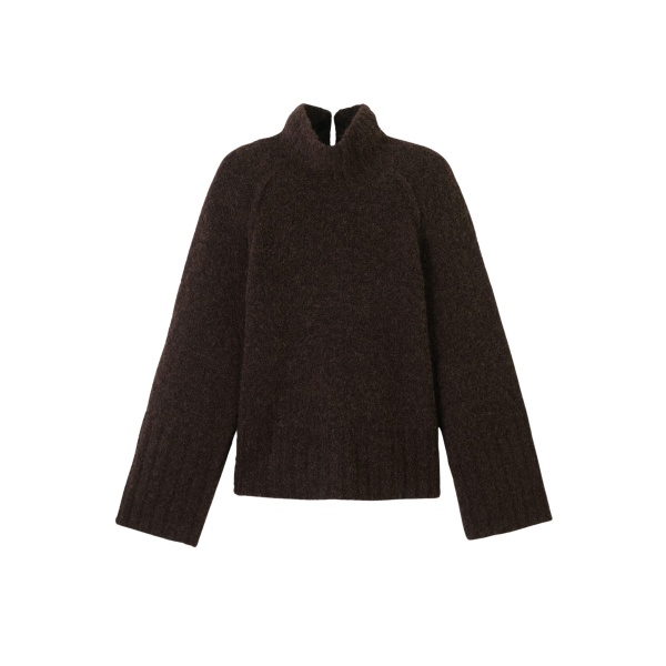 Me and Em Bouclé Sweater – luxury British Brown in Me and Em exclusively at Luxury Shoes 