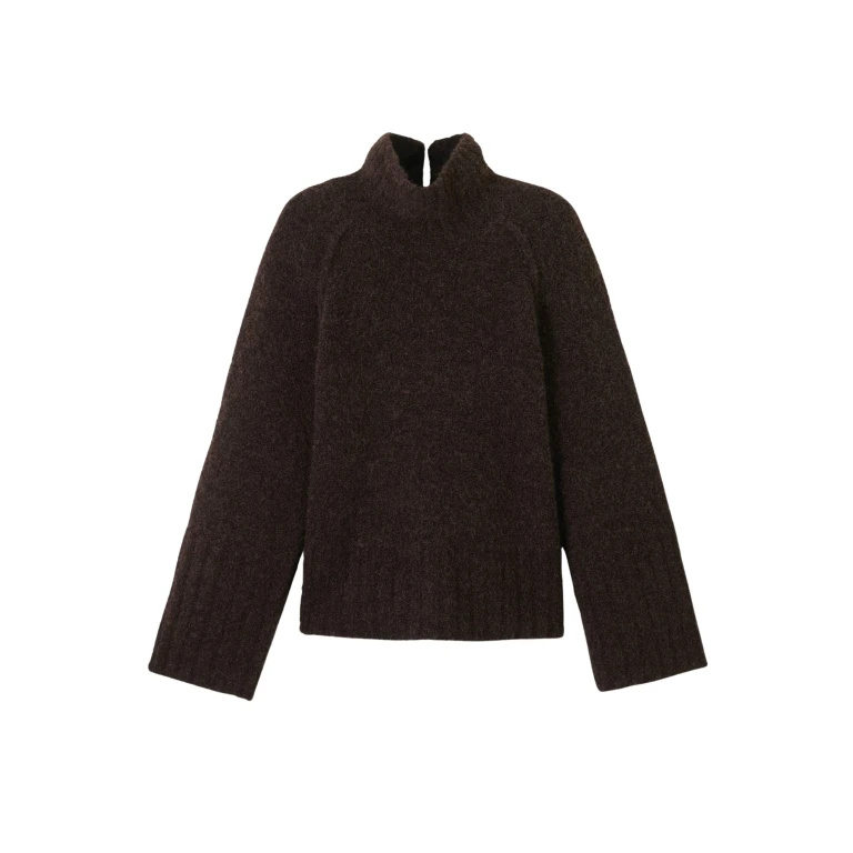 Me and Em Bouclé Sweater – luxury British Brown in Me and Em exclusively at Luxury Shoes 