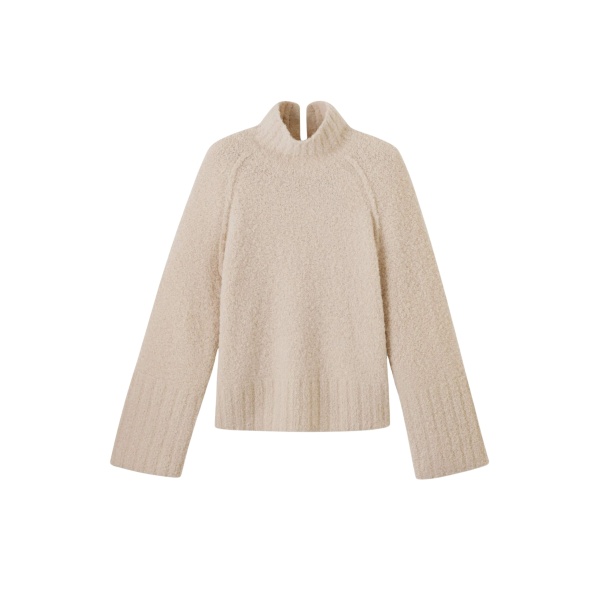 Me and Em Bouclé Sweater – luxury British Ivory in Me and Em exclusively at Luxury Shoes 