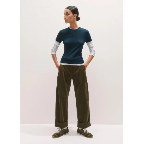Me and Em Clever Trouser – luxury British Green in Me and Em exclusively at Luxury Shoes 