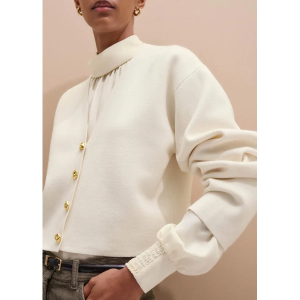 Me + Em Cocktail Cardigan – luxury British Ivory in Me and Em exclusively at Luxury Shoes 
