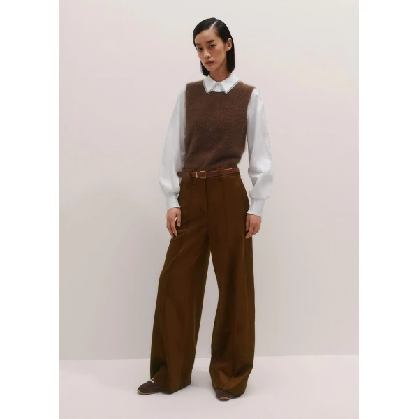Me and Em Collared Layering Top – luxury British White in Me and Em exclusively at Luxury Shoes 