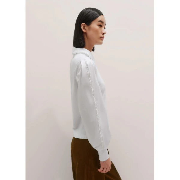 Me + Em Collared Layering Top – luxury British White in Me and Em exclusively at Luxury Shoes 
