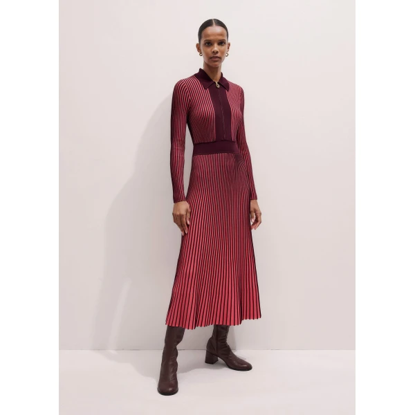 Me + Em Collared Maxi Dress – luxury British Pink in Me and Em exclusively at Luxury Shoes 