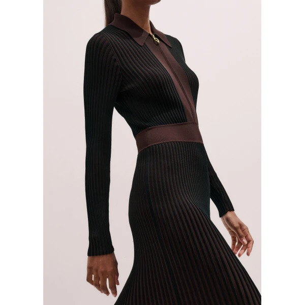 Me and Em Collared Maxi Dress – luxury British Black in Me and Em exclusively at Luxury Shoes 