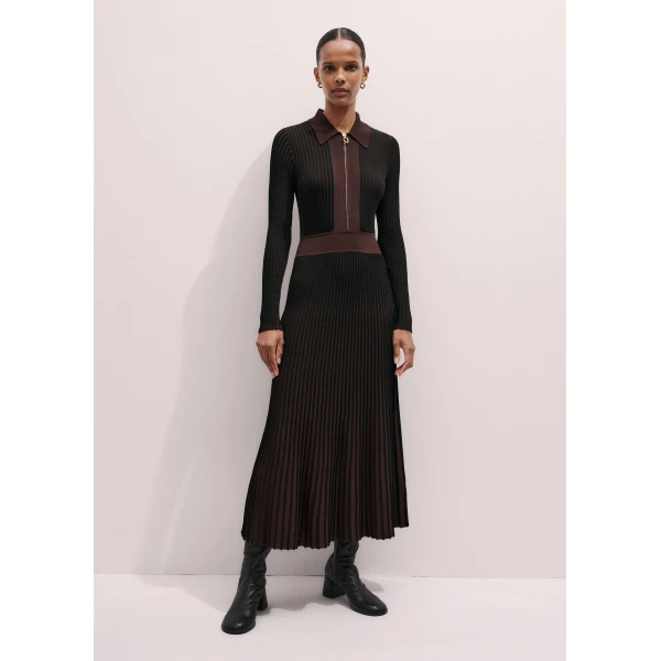 Me + Em Collared Maxi Dress – luxury British Multicolour in Me and Em exclusively at Luxury Shoes 